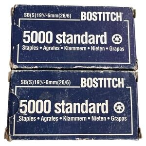 Bostitch SBS19 1/4" 6mm CP & Associated H1-A101‎ Standard Staples 5000